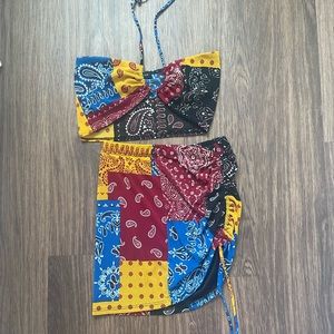 CLUB / Rave multi colored bandanna Set